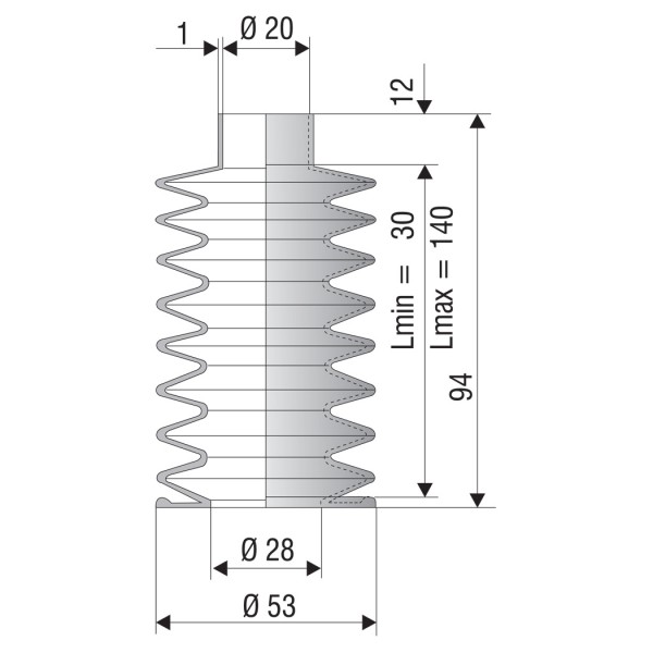 Faltenbalg F 1054 NBR