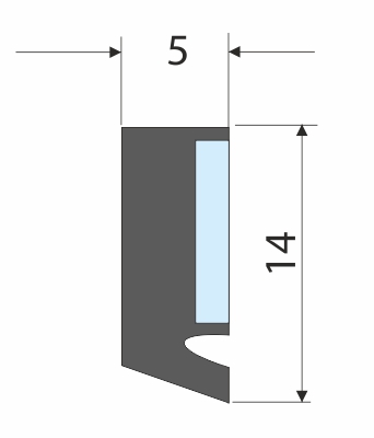 Profil AN-2 Dichtung Abstreifer AN-2 – NBR 32 X 40 X 4/7 Mm, Ohne Blecharmierung, Für Öl, Fett & Wasser Bis +80 °C