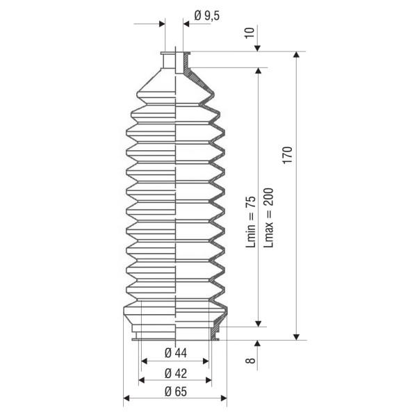 Faltenbalg F 3041 NBR