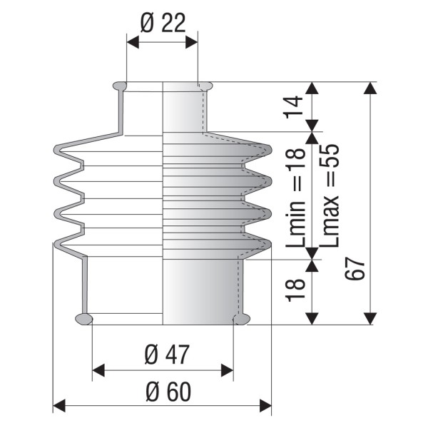 Faltenbalg F 1029 NBR