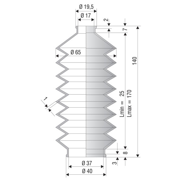 Faltenbalg F 1241