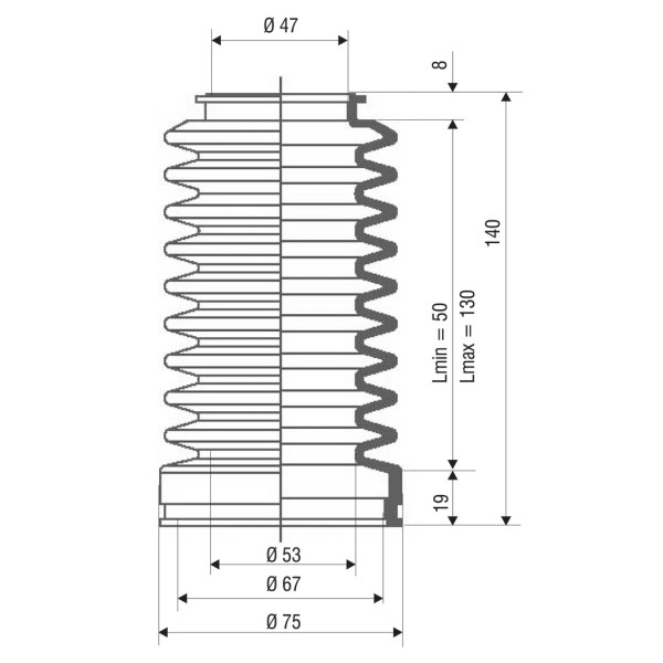 Faltenbalg F 3046 NBR