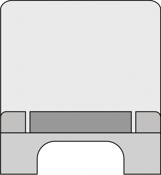 Corona-Schutzscheibe 750mm/825mm Edelstahl gebürstet