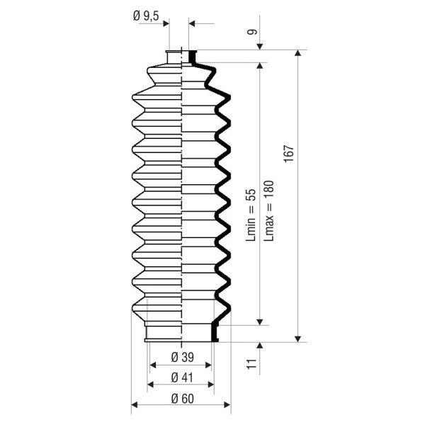 Faltenbalg F 3035 NBR